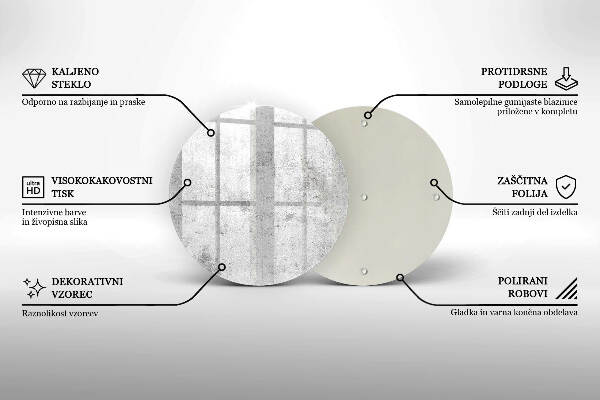 Posavaso de vidrio para velas funerarias Textura de hormigón