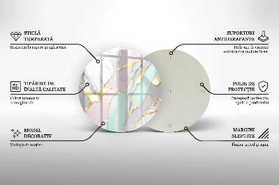Posavaso de vidrio para velas Mármol pastel