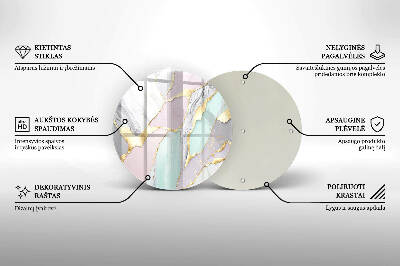 Posavaso de vidrio para velas Mármol pastel