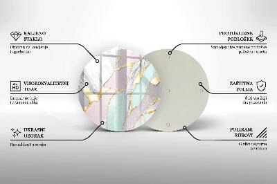 Posavaso de vidrio para velas Mármol pastel