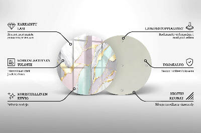 Posavaso de vidrio para velas Mármol pastel