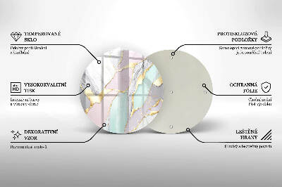 Posavaso de vidrio para velas Mármol pastel