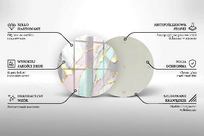 Posavaso de vidrio para velas Mármol pastel