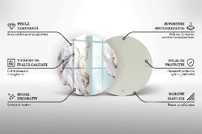Posavaso de vidrio para velas funerarias Mármol pastel