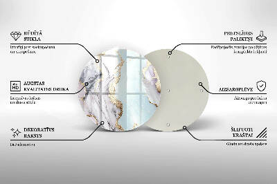 Posavaso de vidrio para velas funerarias Mármol pastel