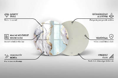 Posavaso de vidrio para velas funerarias Mármol pastel