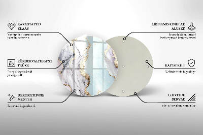 Posavaso de vidrio para velas funerarias Mármol pastel