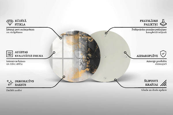 Posavaso de vidrio para velas funerarias Abstracción con oro