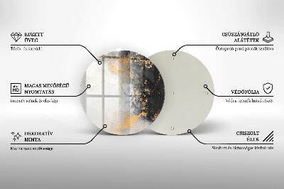 Posavaso de vidrio para velas funerarias Abstracción con oro