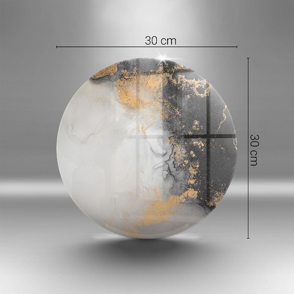 Posavaso de vidrio para velas funerarias Abstracción con oro