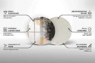 Posavaso de vidrio para velas funerarias Abstracción con oro