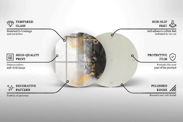 Posavaso de vidrio para velas funerarias Abstracción con oro