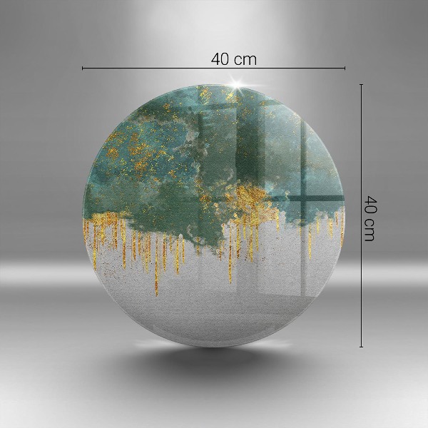 Posavaso de vidrio para velas Abstracción con oro