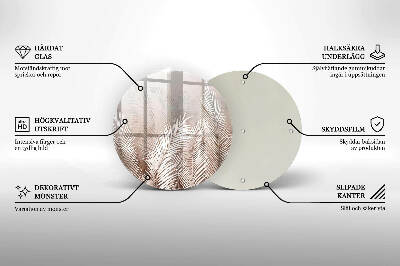Posavaso de vidrio para velas funerarias Vegetación de follaje bohemio
