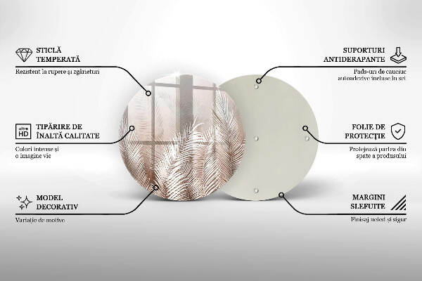 Posavaso de vidrio para velas funerarias Vegetación de follaje bohemio