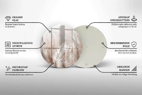 Posavaso de vidrio para velas funerarias Vegetación de follaje bohemio