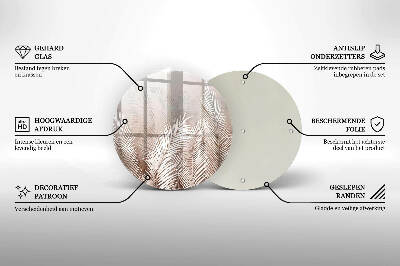Posavaso de vidrio para velas funerarias Vegetación de follaje bohemio