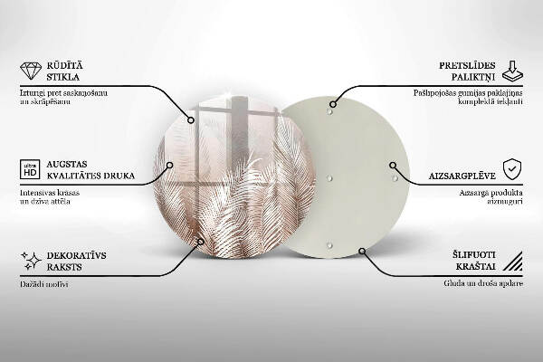 Posavaso de vidrio para velas funerarias Vegetación de follaje bohemio