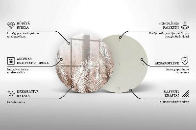 Posavaso de vidrio para velas funerarias Vegetación de follaje bohemio