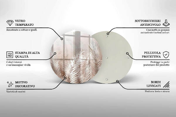 Posavaso de vidrio para velas funerarias Vegetación de follaje bohemio