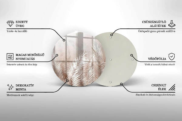 Posavaso de vidrio para velas funerarias Vegetación de follaje bohemio