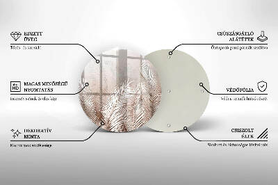 Posavaso de vidrio para velas funerarias Vegetación de follaje bohemio