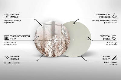 Posavaso de vidrio para velas funerarias Vegetación de follaje bohemio