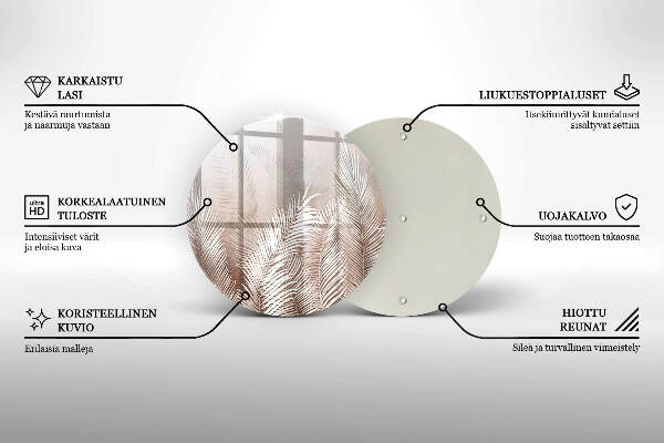 Posavaso de vidrio para velas funerarias Vegetación de follaje bohemio