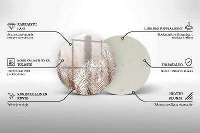 Posavaso de vidrio para velas funerarias Vegetación de follaje bohemio