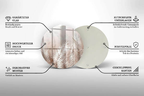 Posavaso de vidrio para velas funerarias Vegetación de follaje bohemio