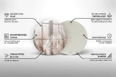 Posavaso de vidrio para velas funerarias Vegetación de follaje bohemio