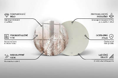 Posavaso de vidrio para velas funerarias Vegetación de follaje bohemio