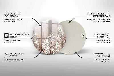 Posavaso de vidrio para velas funerarias Vegetación de follaje bohemio