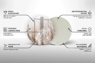 Posavaso de vidrio para velas funerarias Vegetación de follaje bohemio