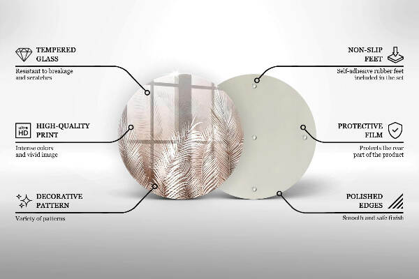 Posavaso de vidrio para velas funerarias Vegetación de follaje bohemio