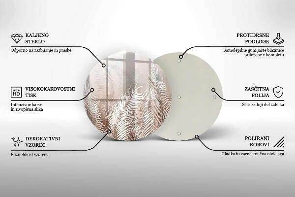 Posavaso de vidrio para velas funerarias Vegetación de follaje bohemio