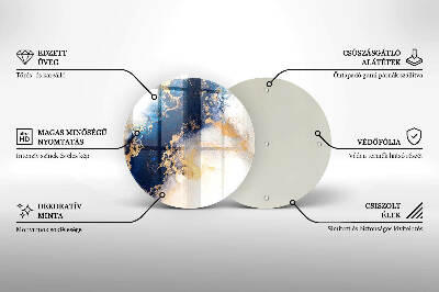 Posavaso de vidrio para velas Abstracción con azul