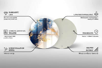 Posavaso de vidrio para velas Abstracción con azul