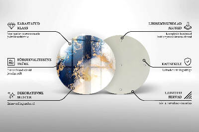 Posavaso de vidrio para velas Abstracción con azul