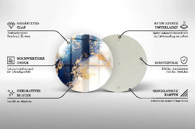 Posavaso de vidrio para velas Abstracción con azul