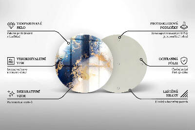 Posavaso de vidrio para velas Abstracción con azul