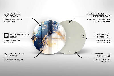 Posavaso de vidrio para velas Abstracción con azul