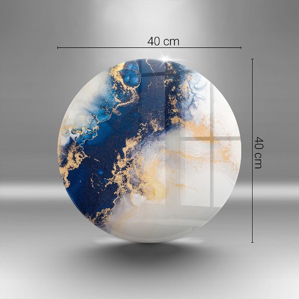 Posavaso de vidrio para velas Abstracción con azul