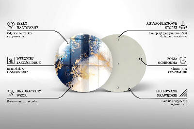 Posavaso de vidrio para velas Abstracción con azul