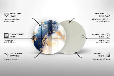 Posavaso de vidrio para velas Abstracción con azul