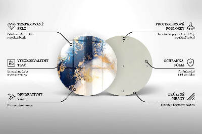 Posavaso de vidrio para velas Abstracción con azul