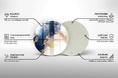 Posavaso de vidrio para velas Abstracción con azul