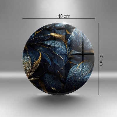 Posavaso de vidrio para velas funerarias Hojas decorativas con oro