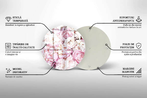 Posavaso de vidrio para velas funerarias Ramo de peonías