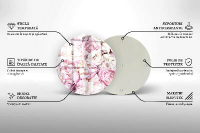 Posavaso de vidrio para velas funerarias Ramo de peonías